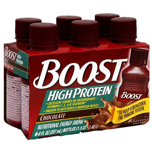 Boost High Protein Nutritional Energy Drink, Chocolate, 6 - 8 fl oz (237 ml) bottles [1.5 qt (1.42 l)] at Kmart.com