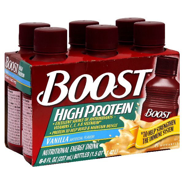 Boost High Protein Nutritional Energy Drink, Vanilla, 6 - 8 fl oz (237 ml) bottles [1.5 qt (1.42 l)] at Kmart.com