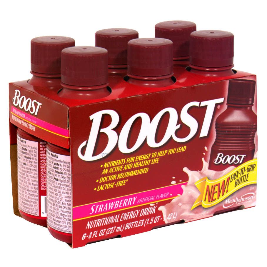 Boost Nutritional Energy Drink, Strawberry, 6 - 8 fl oz (237 ml) bottles [1.5 qt (1.42 l)] at Kmart.com