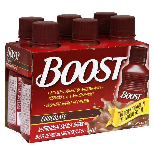 Boost Nutritional Energy Drink, Chocolate, 6 - 8 fl oz (237 ml) bottles [1.5 qt (1.42 l)] at Kmart.com