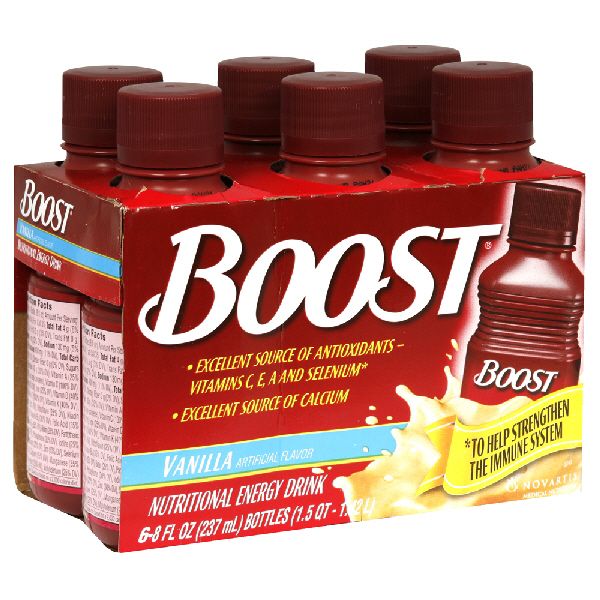 Boost Nutritional Energy Drink, Vanilla, 6 - 8 fl oz (237 ml) bottles [1.5 qt (1.42 l)] at Kmart.com