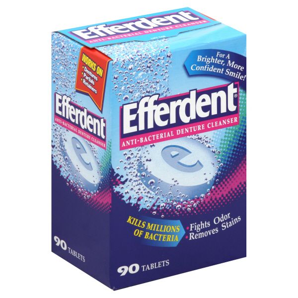 Efferdent Anti-Bacterial Denture Cleanser, Tablets, 90 tablets at Kmart.com