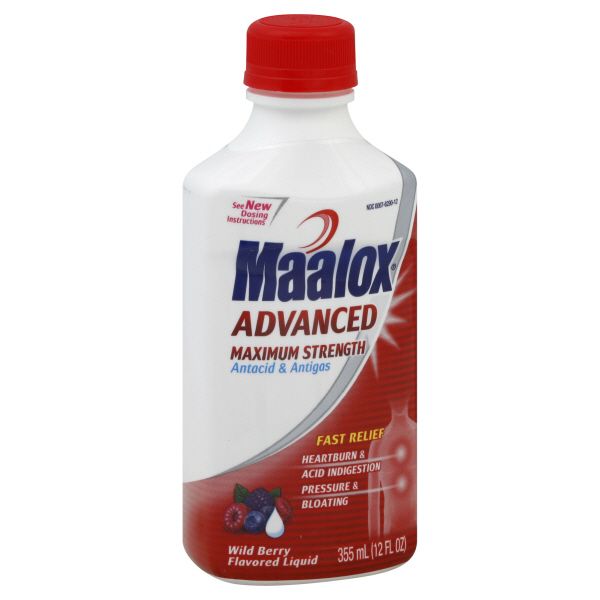 Maalox Advanced Antacid & Antigas, Maximum Strength, Wild Berry