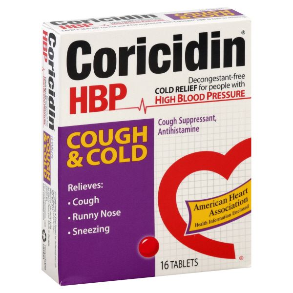 Coricidin HBP Cough & Cold, Tablets, 16 tablets at Kmart.com