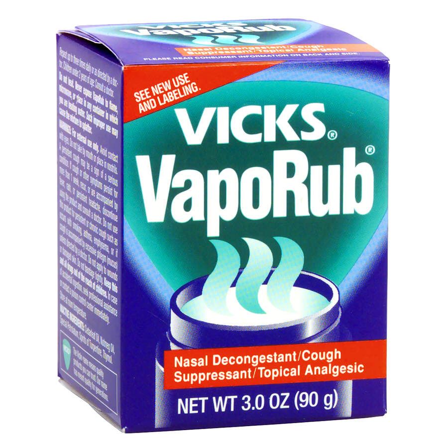 Vicks VapoRub Nasal Decongestant/Cough Suppressant/Topical Analgesic, 3 oz (90 g) at Kmart.com