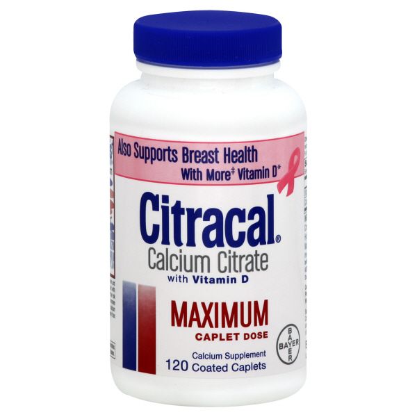 Citracal Calcium Citrate, with Vitamin D, Maximum, Coated Caplets, 120 caplets at Kmart.com