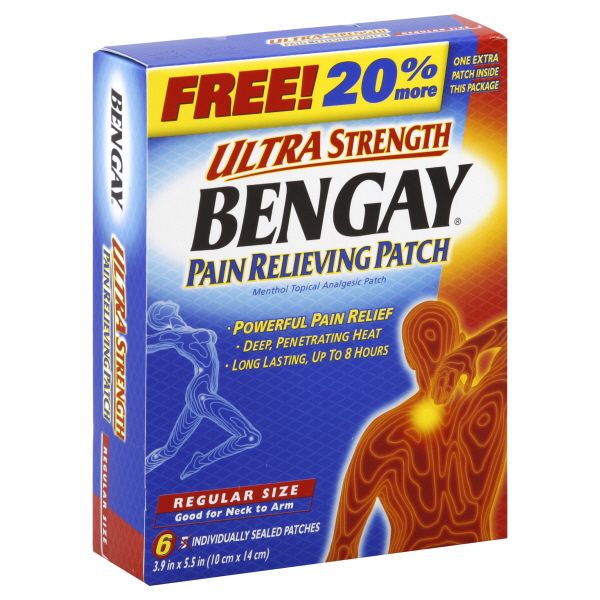 BenGay Pain Relieving Patch, Ultra Strength, Regular Size, 6 patches at Kmart.com