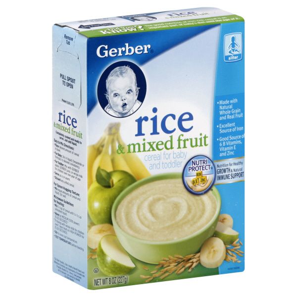 Gerber Cereal for Baby and Toddler, Rice & Mixed Fruit, 8 oz (227 g) at Kmart.com