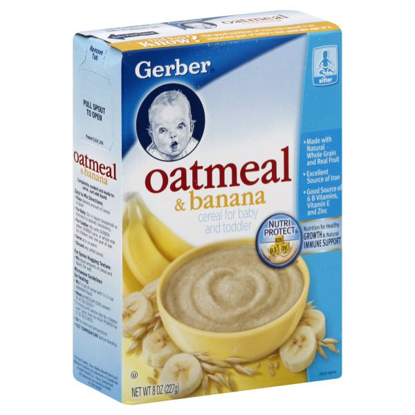 Gerber Cereal for Baby and Toddler, Oatmeal & Banana, 8 oz (227 g) at Kmart.com