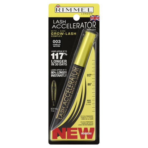 Rimmel Lash Accelerator Mascara, Extreme Black 003, 0.23 fl oz (7 ml) at Kmart.com