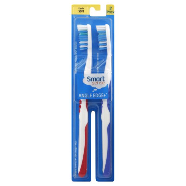 Smart Sense Angle Edge+ Toothbrushes, Regular, Soft, 2 toothbrushes at Kmart.com