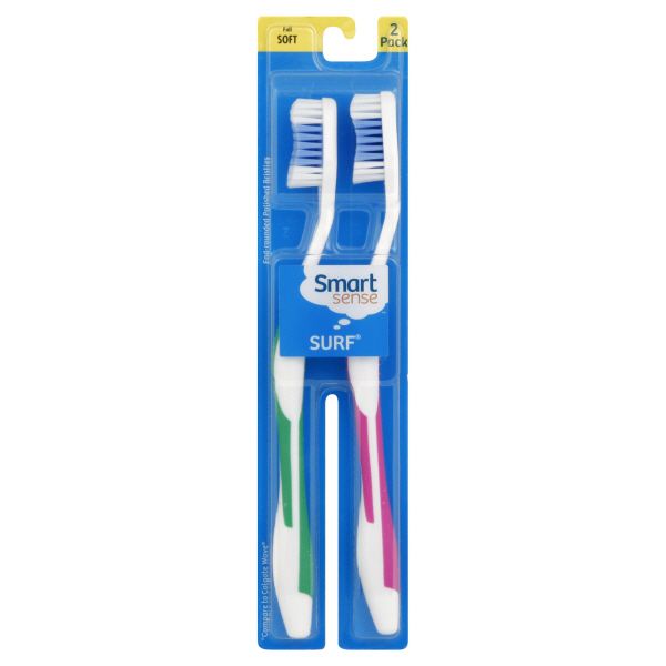 Smart Sense Surf Toothbrushes, Full, Soft, 2 toothbrushes at Kmart.com