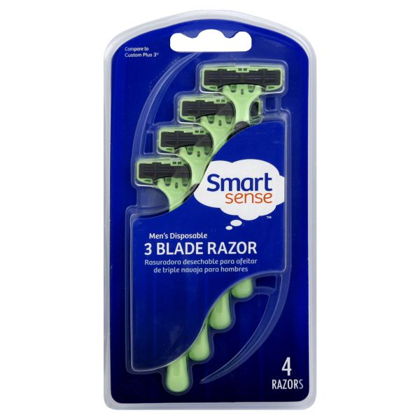 Smart Sense Razor, 3 Blade, Men's Disposable, 4 razors at Kmart.com