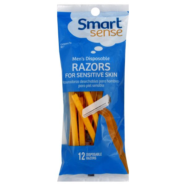 Smart Sense Razors, for Sensitive Skin, Men's Disposable, 12 razors at Kmart.com