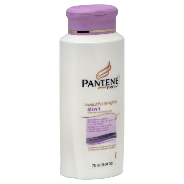 Pantene Pantene Pro-V Beautiful Lengths Shampoo + Conditioner, 2 in 1, 25.4 fl oz (750 ml)