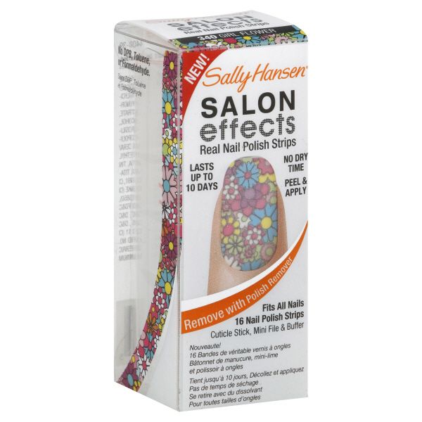 Sally Hansen Salon Effects Real Nail Polish Strips, Girl Flower 340, 16 strips at Kmart.com