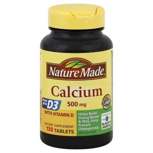Nature Made Calcium, 500 mg, With Vitamin D, Tablets, 130 tablets at Kmart.com