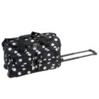 22" ROLLING DUFFLE BAG, BLACK DOT