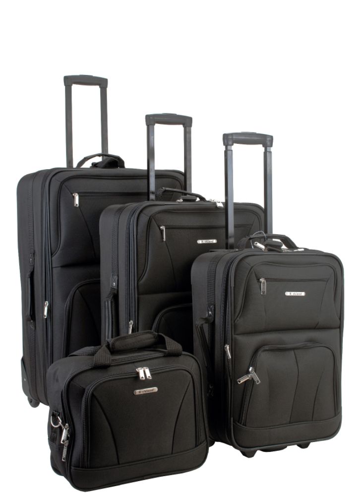 Rockland Fox Luggage 4 PIECE BLACK LUGGAGE SET at Kmart.com