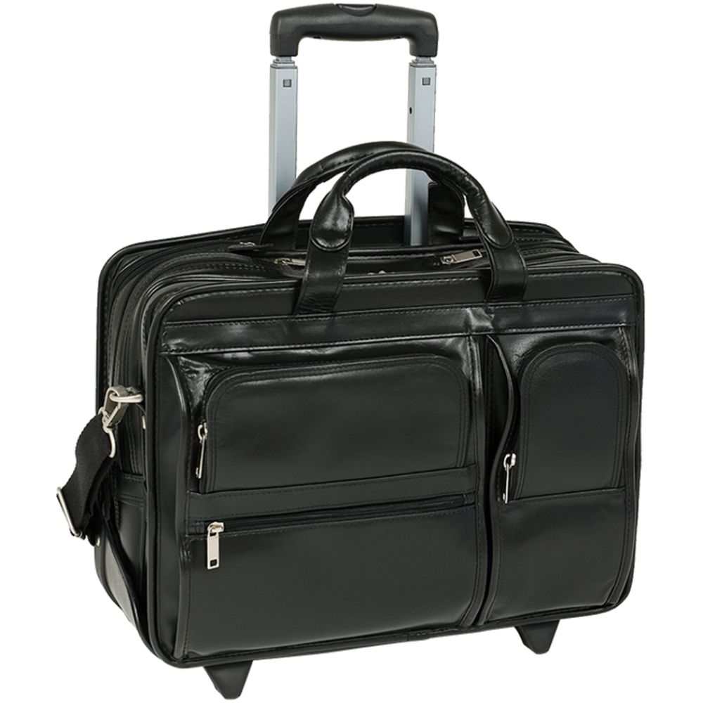 McKlein&reg; CLINTON - Leather 17" Detachable Wheeled Laptop Case at Sears.com
