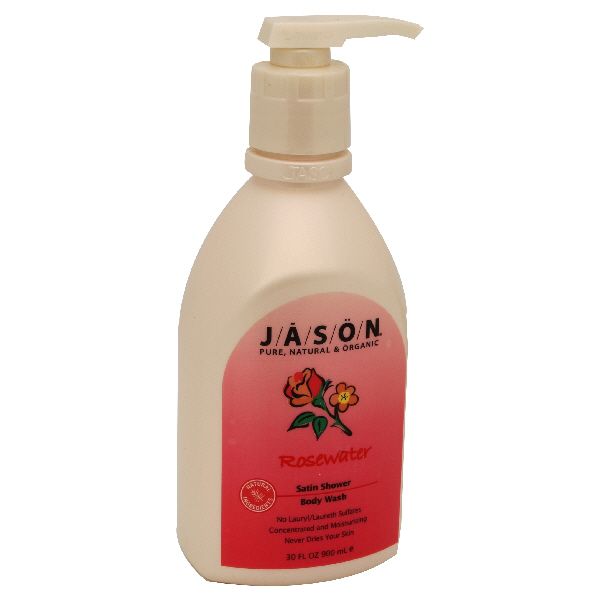 Jason Satin Shower Body Wash, Rosewater, 30 fl oz (900 ml)