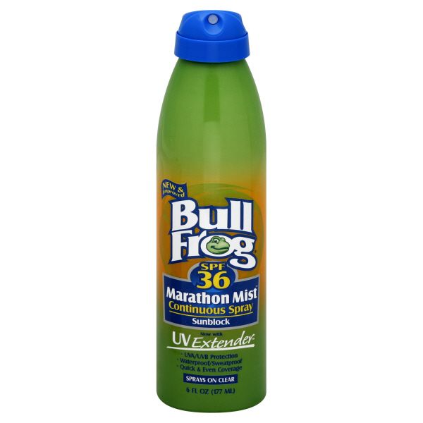 Bullfrog Marathon Mist Sunblock, Continuous Spray, SPF 36, 6 fl oz (177 ml) at Kmart.com