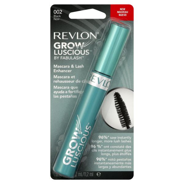 Revlon Grow Luscious Mascara & Lash Enhancer, Black 002, 0.38 fl oz (11.2 ml)