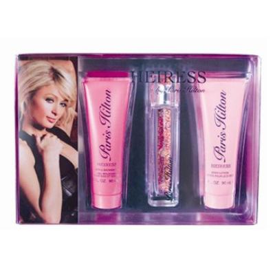 Paris Hilton HEIRESS Gift Set 1.0oz Parfum Spray, 3.0oz Body Lotion and 3.0oz Shower Gel