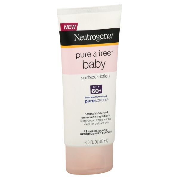 Neutrogena Pure & Free Baby Sunblock, Lotion, SPF 60+, 3.0 fl oz (88 ml) at Kmart.com