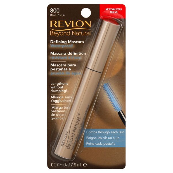 Revlon Beyond Natural Defining Mascara, Waterproof, Black 800, 0.27 fl oz (7.9 ml) at Kmart.com