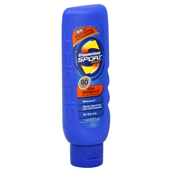 Coppertone Sport Sunscreen, Ultra Sweatproof, SPF 80, 6 fl oz (177 ml) at Kmart.com