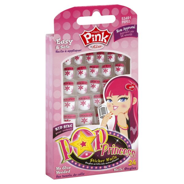 Kiss Pink Pop Princess Nails, Sticker, Kid