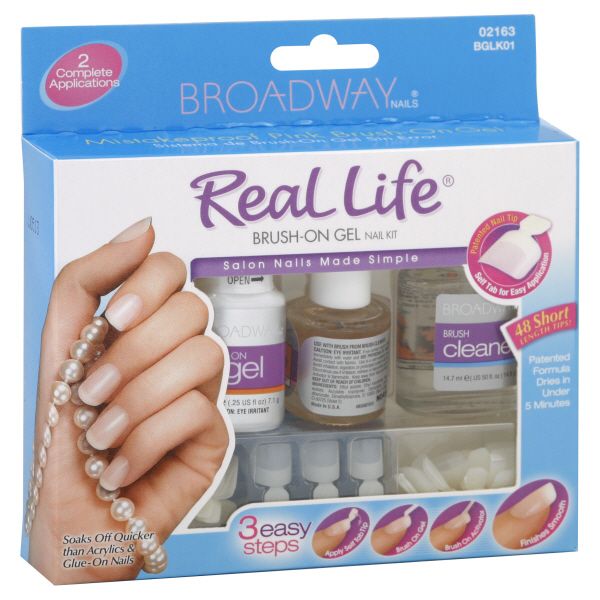 Kiss Broadway Nails Real Life Nail Kit, Brush-On Gel, 1 kit at Kmart.com