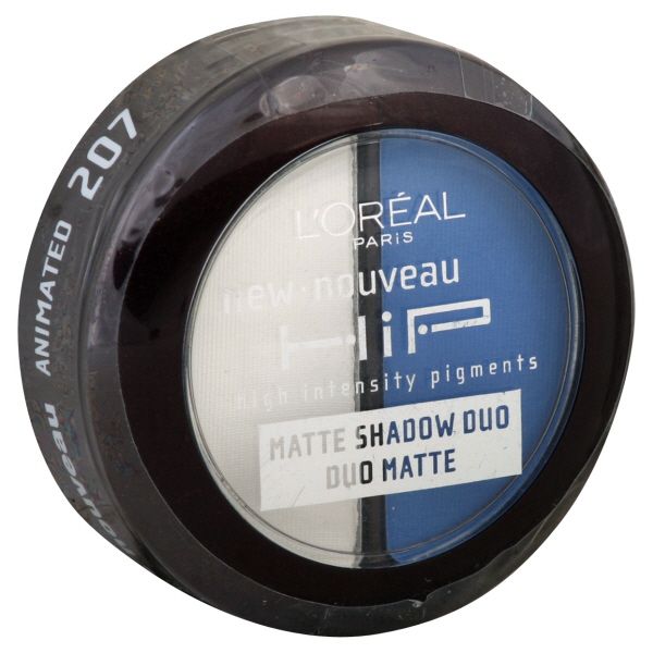 L'Oreal HiP High Intensity Pigments Matte Shadow Duo, Animated 207, 0.08 oz (2.4 g)
