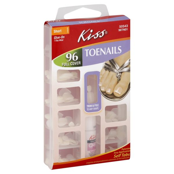 Kiss Toenail Kit, Full Cover, Short Length, 1 kit at Kmart.com