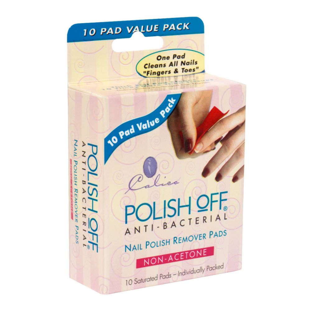 Calico Polish Off Anti-Bacterial Nail Polish Remover Pads, Non-Acetone, Value Pack, 10 pads at Kmart.com