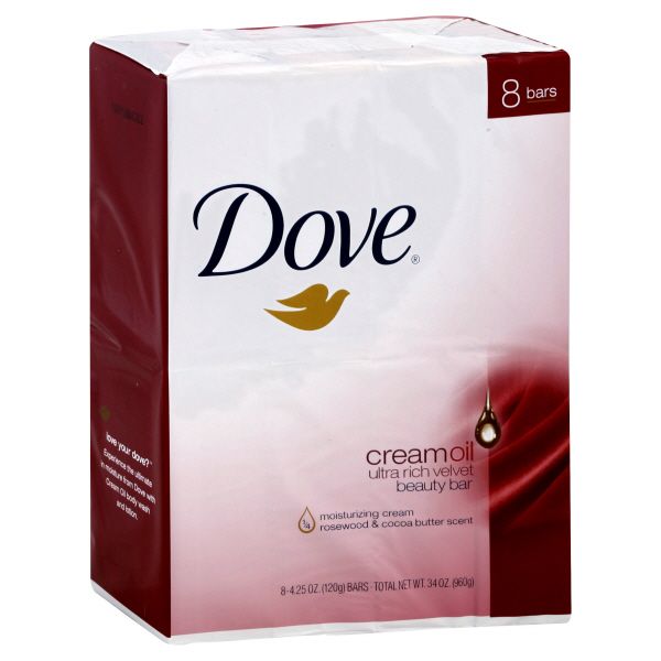 Dove Cream Oil Beauty Bar, Rosewood & Cocoa Butter Scent, 8 - 4.25 oz (120 g) bars [34 oz (960 g)] at Kmart.com