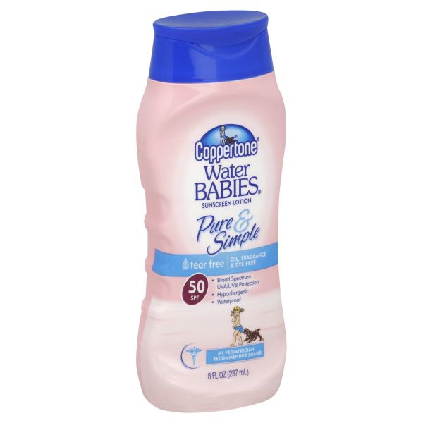 Coppertone Water Babies Pure & Simple Sunscreen Lotion, SPF 50, 8 fl oz (237 ml) at Kmart.com