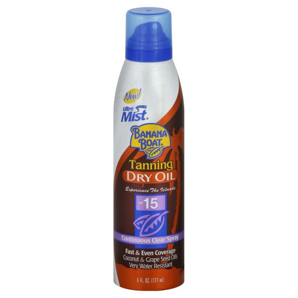 Banana Boat Ultra Mist Tanning Oil, Dry, Clear Continuous Spray, SPF 15, 6 fl oz (177 ml) at Kmart.com