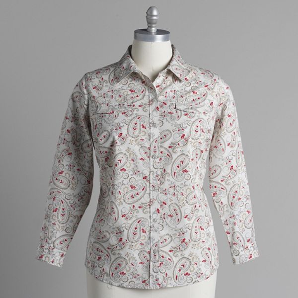 Laura Scott Women's Long Sleeve Woven Shirt - Plus