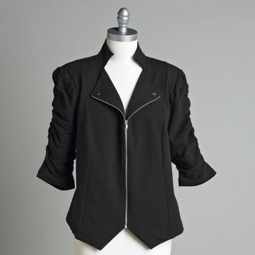 Studio By JPR Women's Shirred Sleeve Fashion Jacket - Plus