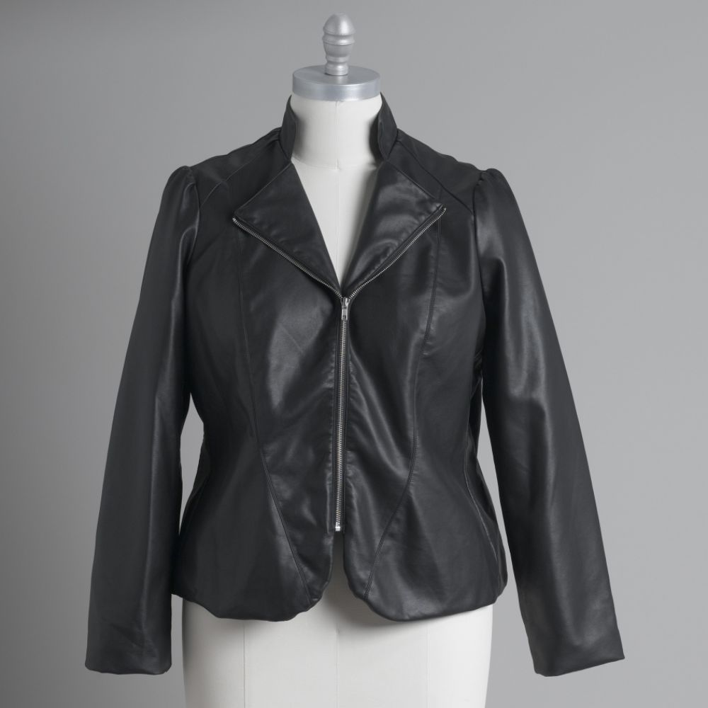 Studio By JPR Women's Zip Pleather Jacket - Plus