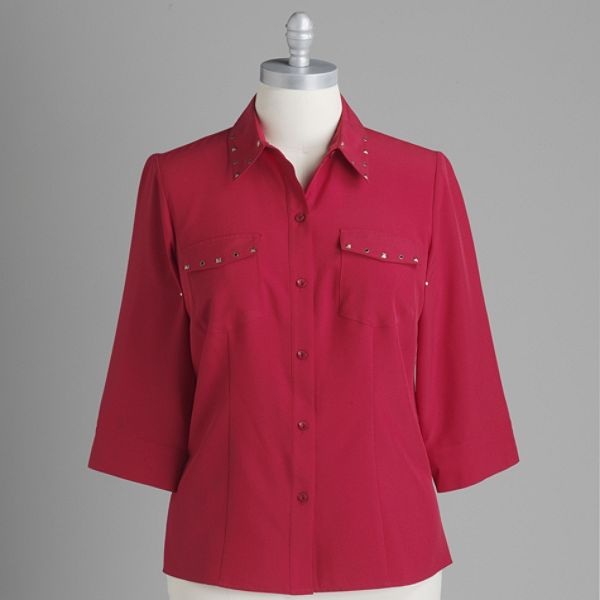 Kathy Che Women's Grommet Pocket Top - Plus