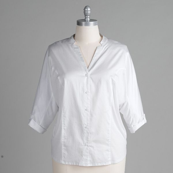 Beverly Drive Women's Plus Dolman Sleeve Shirt