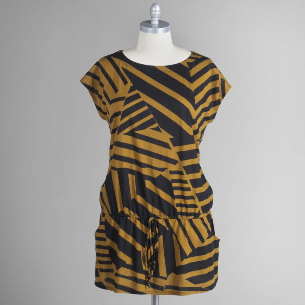 Beverly Drive Women's Plus Geometric Print Tunic