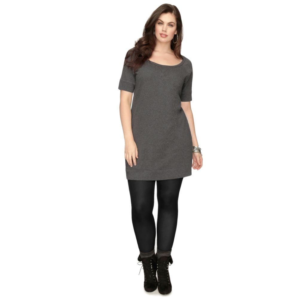 UK Style by French Connection Women's Plus Sweatshirt Dress