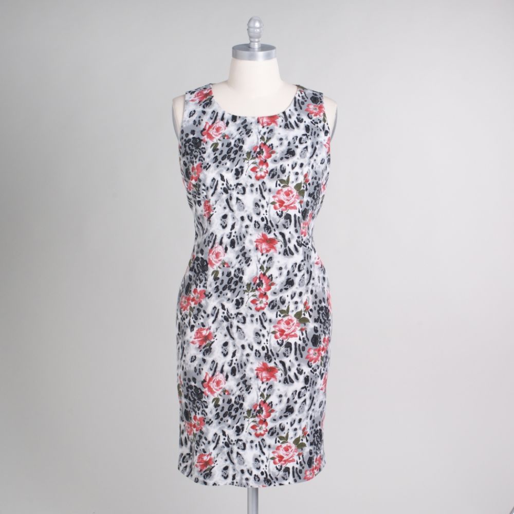 Sag Harbor Women's Plus Sleeveless Print Dress