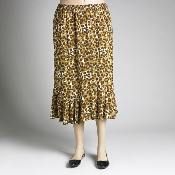 Sag Harbor Women's Print Skirt - Plus