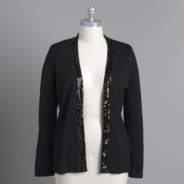 Covington Women's Plus Cardigan With Sequins
