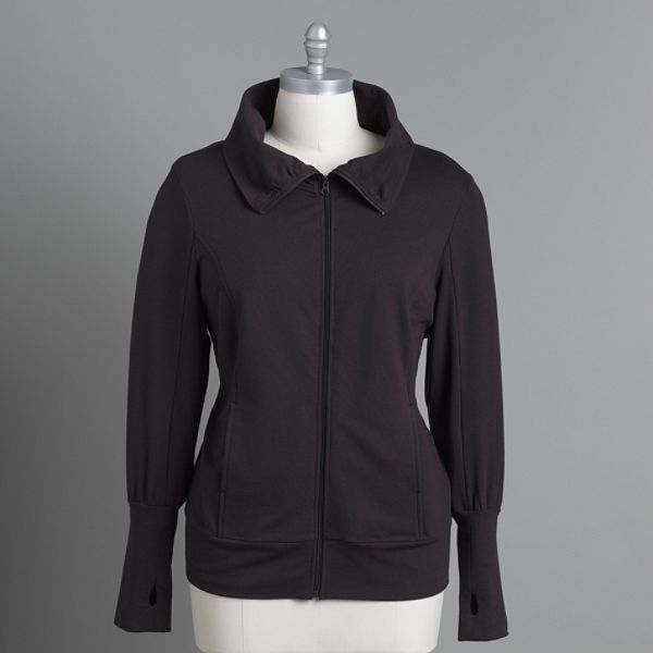 Covington Women's Plus French Terry Ruched Jacket